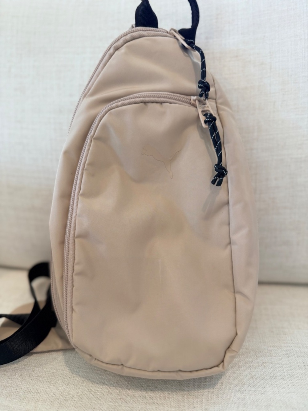 PUMA Beige Crossbody Sling Backpack Bag